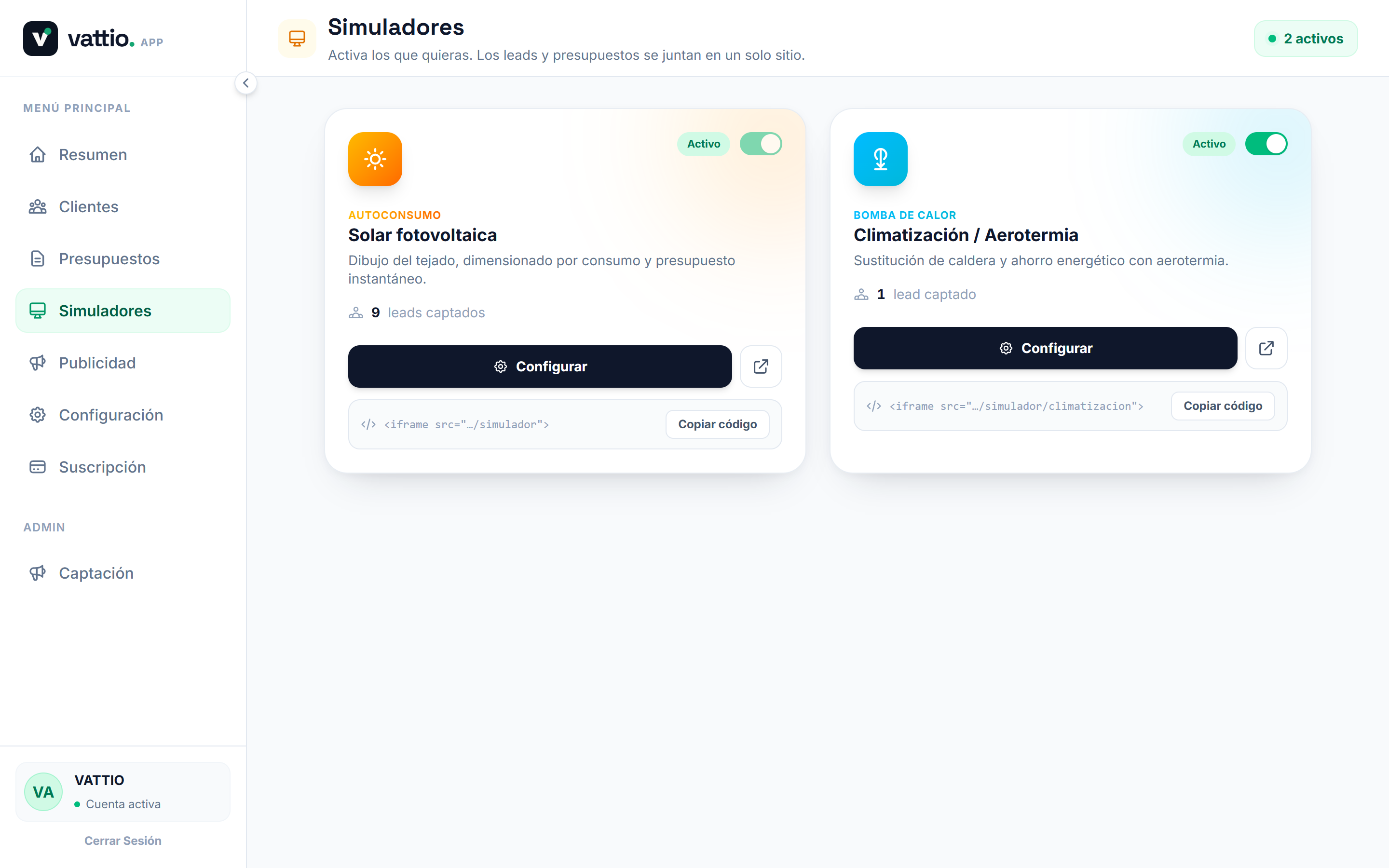 Hub de simuladores